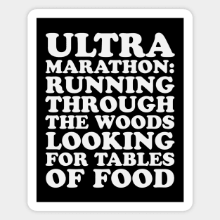 Ultramarathon Definition Running Through the Woods Trail Runner Magnet